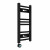 Curved Heated Towel Rail 600x300mm Black with Button Screen Thermostatic Heating element Nebbia By Dolce
