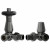 Black Nickel Corner Thermostatic Radiator Valve Set Serafino by Venice