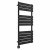Flat Panel Heated Towel Rail 1200x600mm 12 Ladder Black with Square Touch Screen Thermostatic Heating element Solare By Dolce