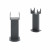 Oval Radiator Anthracite Brackets, Floor Mounting with Support Kit Serafino by Venice