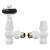 White Angled Thermostatic Radiator Valve Set Serafino by Venice