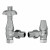 Chrome Angled Thermostatic Radiator Valve Set Serafino by Venice