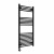 Straight Heated Towel Rail 1200x600mm Black with Touch Screen Thermostatic Heating element Masaccio By Dolce