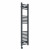 Straight Heated Towel Rail 1200x300mm Anthracite with Button Screen Thermostatic Heating element Masaccio By Dolce