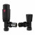 Venice Serafino - Angled Thermostatic and Lockshield Black Radiator Valve Kit
