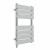 Flat Panel Heated Towel Rail 650x400mm 7 Ladder Chrome with manual heating element Solare By Dolce