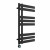 D shape Designer Towel Radiator 800mm x 450mm Black with Button Screen Thermostatic Heating element Tiziano By Dolce