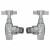 Chrome Angled Radiator Valve Kit Serafino by Venice