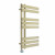 D shape Designer Towel Radiator 800mm x 450mm Brushed Brass with Button Screen Thermostatic Heating element Tiziano By Dolce
