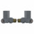 Anthracite Corner Manual Radiator Valve Pair Serafino by Venice