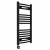 Curved Heated Towel Rail 800x400mm Black with Button Screen Thermostatic Heating element Nebbia By Dolce