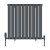 Anthracite Double Oval Panel Designer Radiator 600x590mm - Altea by Dolce