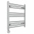Straight Heated Towel Rail 600x600mm Chrome with Touch Screen Thermostatic Heating element Masaccio By Dolce