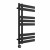 D shape Designer Towel Radiator 800mm x 450mm Black with Touch Screen Thermostatic Heating element Tiziano By Dolce