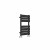 Black Flat Panel Heated Towel Rail 650x400 mm Brunelleschi by Dolce