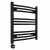 Curved Heated Towel Rail 600x600mm Black with Touch Screen Thermostatic Heating element Nebbia By Dolce