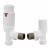 White Angled Radiator Valve Kit Serafino by Venice
