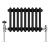 Black 3 Column Cast Iron Style Traditional Horizontal Radiator Choice of Sizes Vitale by Dolce