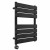 Flat Panel Heated Towel Rail 650x500mm 7 Ladder Black with Touch Screen Thermostatic Heating element Solare By Dolce