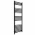 Straight Heated Towel Rail 1600x600mm Black with manual heating element Masaccio By Dolce