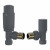Anthracite Angled Radiator Valve Kit Serafino by Venice