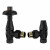 Black Angled Thermostatic Radiator Valve Set Serafino by Venice