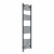 Straight Heated Towel Rail 1800x500mm Anthracite with Touch Screen Thermostatic Heating element Masaccio By Dolce