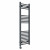 Straight Heated Towel Rail 1200x400mm Anthracite with Button Screen Thermostatic Heating element Masaccio By Dolce