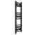 Curved Heated Towel Rail 1000x300mm Black with manual heating element Nebbia By Dolce