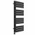 Flat Panel Designer Towel Radiator 1126mm x 500mm Black with Button Screen Thermostatic Heating element Tiziano By Dolce