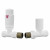 White Straight Radiator Valve Kit Serafino by Venice