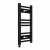 Curved Heated Towel Rail 600x300mm Black with manual heating element Nebbia By Dolce