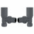 Anthracite Angled Manual Radiator Valve Pair Serafino by Venice