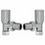 Chrome Angled Radiator Valve Kit Serafino by Venice