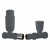 Venice Serafino - Anthracite Straight Thermostatic and Lockshield Radiator Valve Set