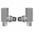 Venice Serafino - Modern Angled Manual Radiator Valve Set - Choice of Colour