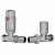 Chrome Straight Thermostatic Radiator Valve Set Serafino by Venice