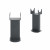 Flat Panel Anthracite Radiator Brackets, Floor Mounting with Support Kit Serafino by Venice