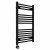 Straight Heated Towel Rail 800x500mm Black with Touch Screen Thermostatic Heating element Masaccio By Dolce
