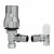 Chrome Angled Thermostatic + Manual Radiator Valve Kit Serafino by Venice
