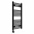 Straight Heated Towel Rail 800x400mm Black with Touch Screen Thermostatic Heating element Masaccio By Dolce