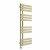 D shape Designer Towel Radiator 1200mm x 450mm Brushed Brass with Button Screen Thermostatic Heating element Tiziano By Dolce