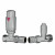 Venice Serafino - Chrome Straight Thermostatic and Lockshield Radiator Valve Set
