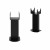 Oval Radiator Black Brackets, Floor Mounting with Support Kit Serafino by Venice