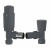 Venice Serafino - Angled Thermostatic and Lockshield Anthracite Radiator Valve Kit
