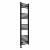 Curved Heated Towel Rail 1400x400mm Black with WIFI Button Screen Thermostatic Heating element Nebbia By Dolce
