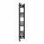 Straight Heated Towel Rail 1400x300mm Black with Touch Screen Thermostatic Heating element Masaccio By Dolce