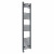 Curved Heated Towel Rail 1600x400mm Anthracite with Button Screen Thermostatic Heating element Nebbia By Dolce