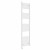 Curved Heated Towel Rail 1800x500mm White with Button Screen Thermostatic Heating element Nebbia By Dolce