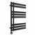 D shape Designer Towel Radiator 800mm x 600mm Black with Touch Screen Thermostatic Heating element Tiziano By Dolce